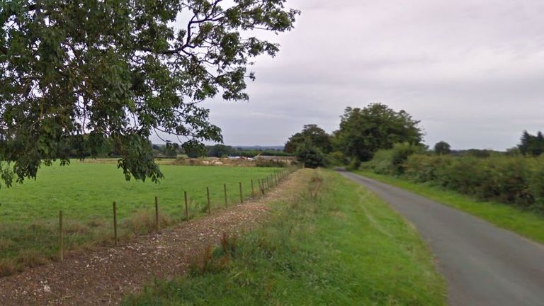The shooting happened in MacCallum Road, in the rural Hampshire hamlet of Upper Enham. Pic: Google Maps