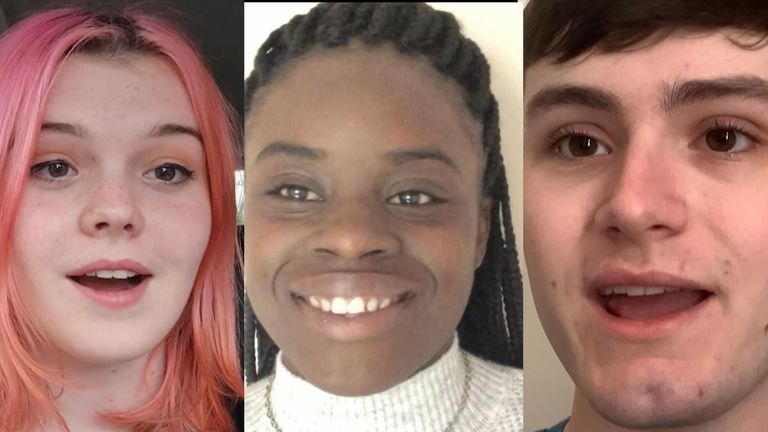 Three students recorded video diaries for Sky News about their feelings and first impressions arriving at university for freshers&#39; week.
