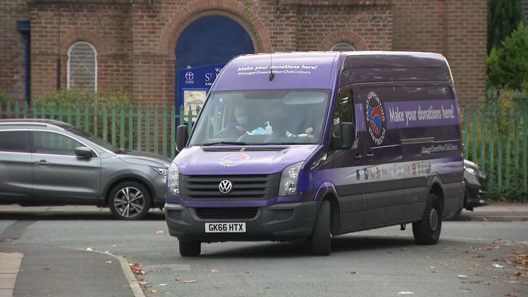 The food bank is run from a local community centre,