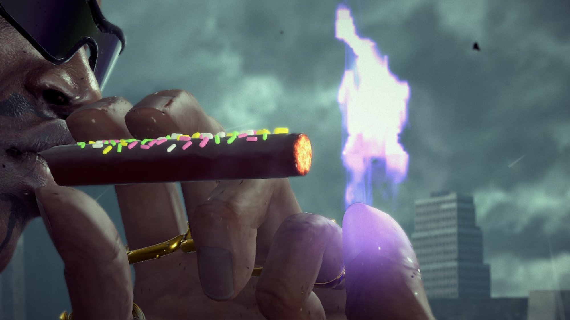Bayonetta 3 Rodin smoking chocolate cigar