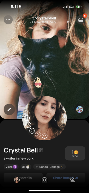 A screenshot of a photo of someone's Lapse profile page.