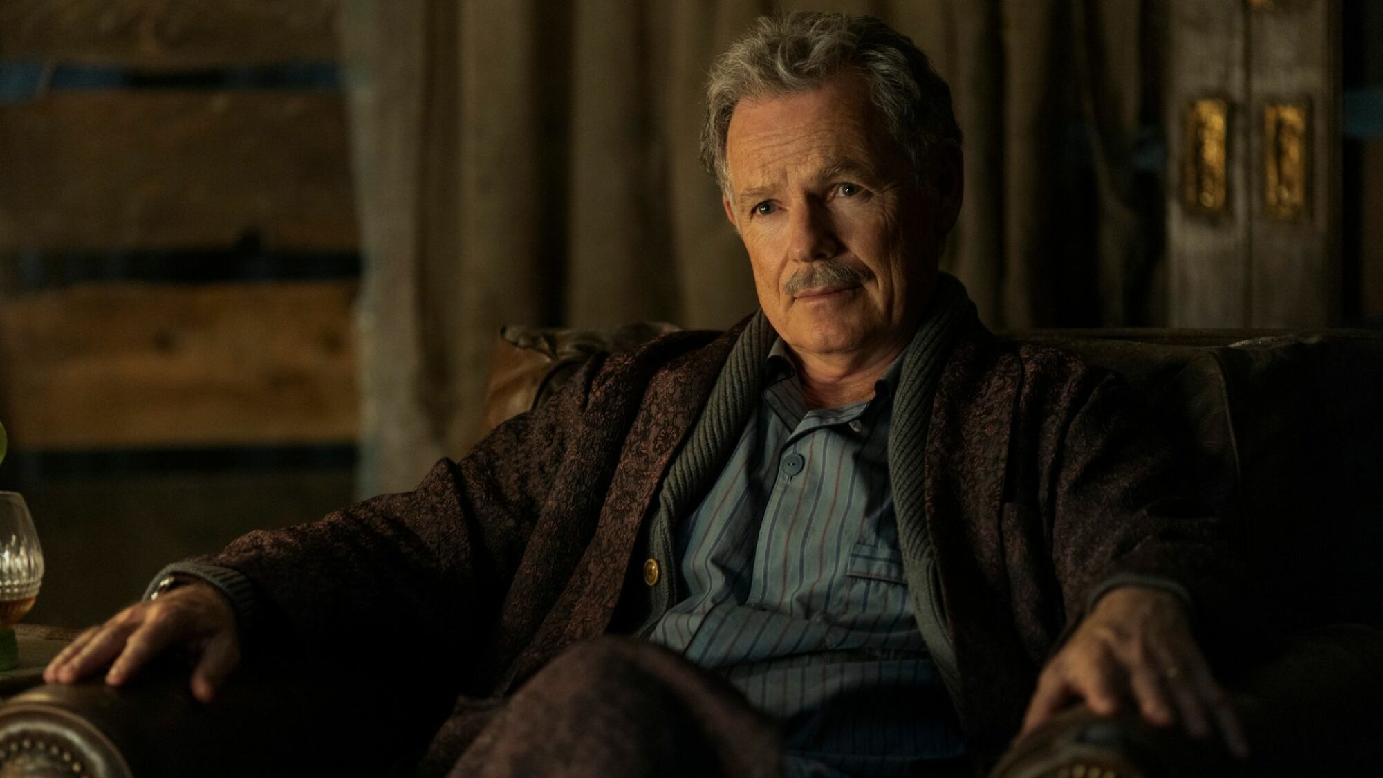 Roderick Usher (Bruce Greenwood) spins a tale in "A Midnight Dreary."