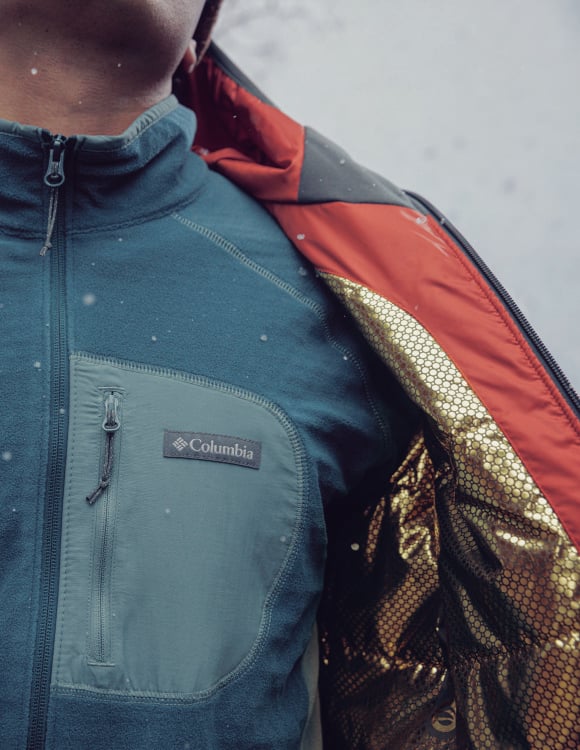 Showing insulation in coat lining