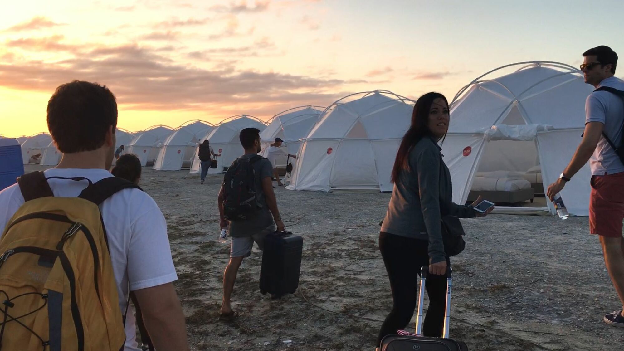 Festivalgoers at Fyre Festival