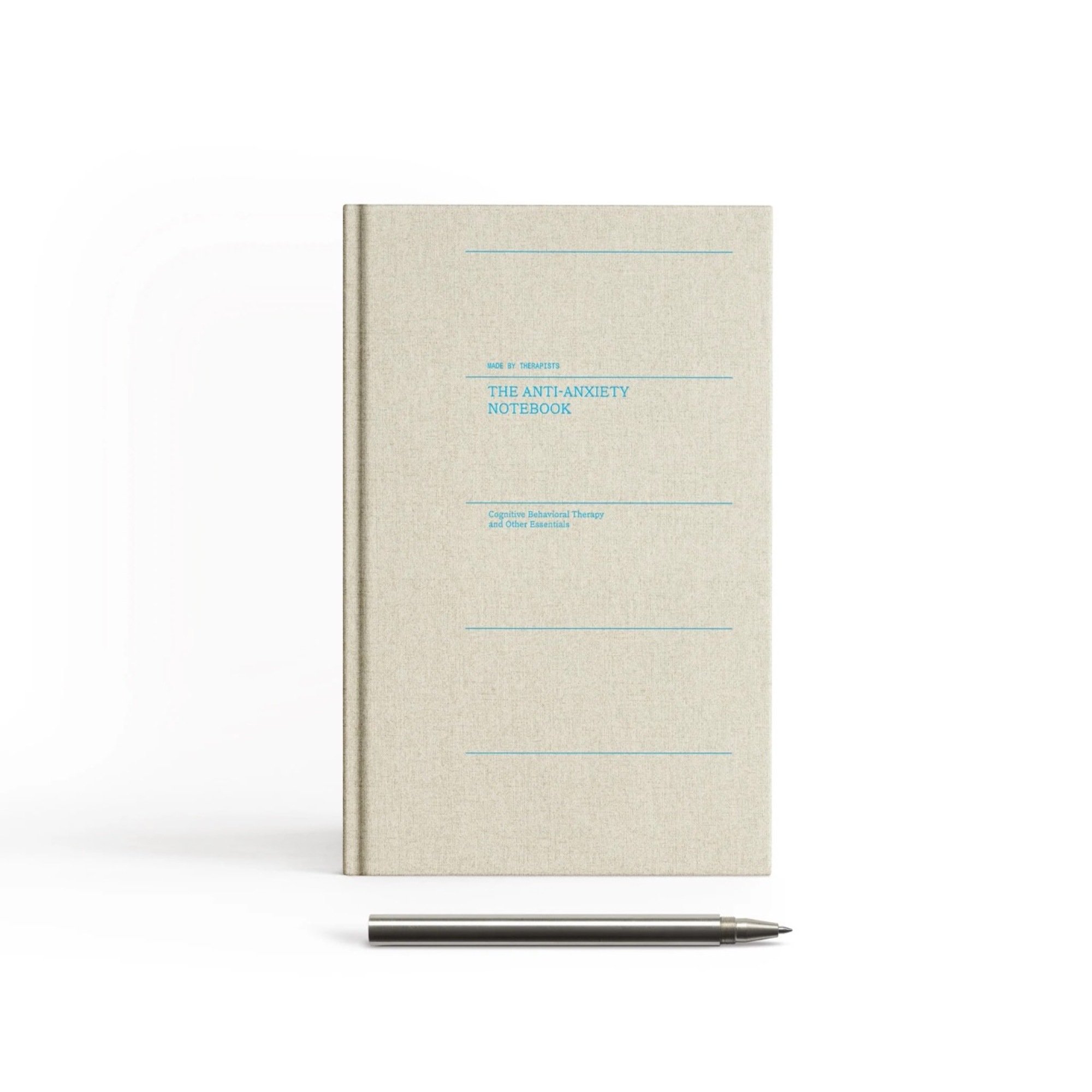 Product shot of the cover of the anti-anxiety notebook