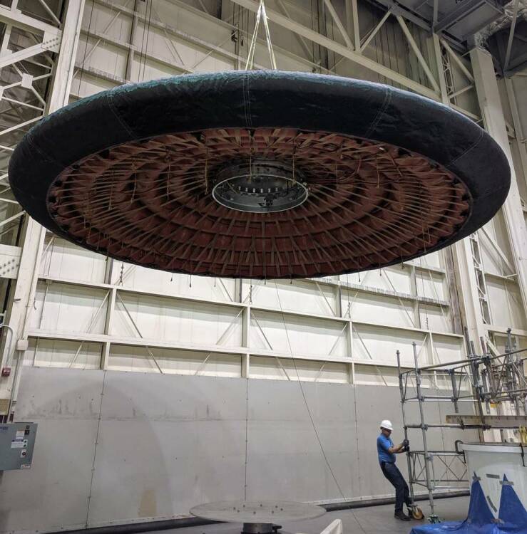 Assembling the LOFTID inflatable heat shield