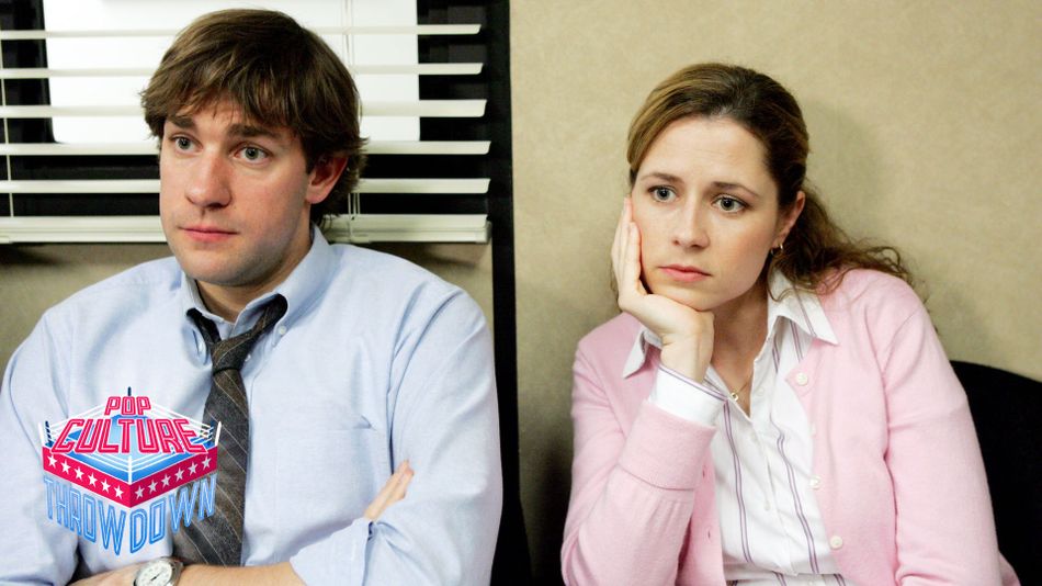 John Krasinski and Jenna Fischer as Jim and Pam on "The Office."