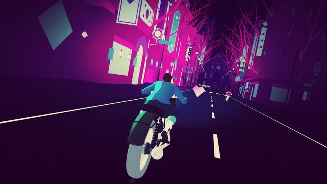 "Sayonara Wild Hearts" is one of the more dope games available through Apple Arcade.