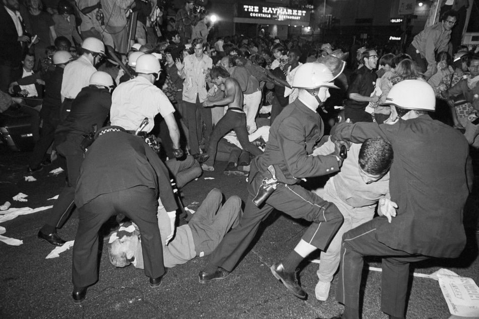 A scene from the police riot that erupted outside the Democratic National Convention on Oct. 28, 1968.