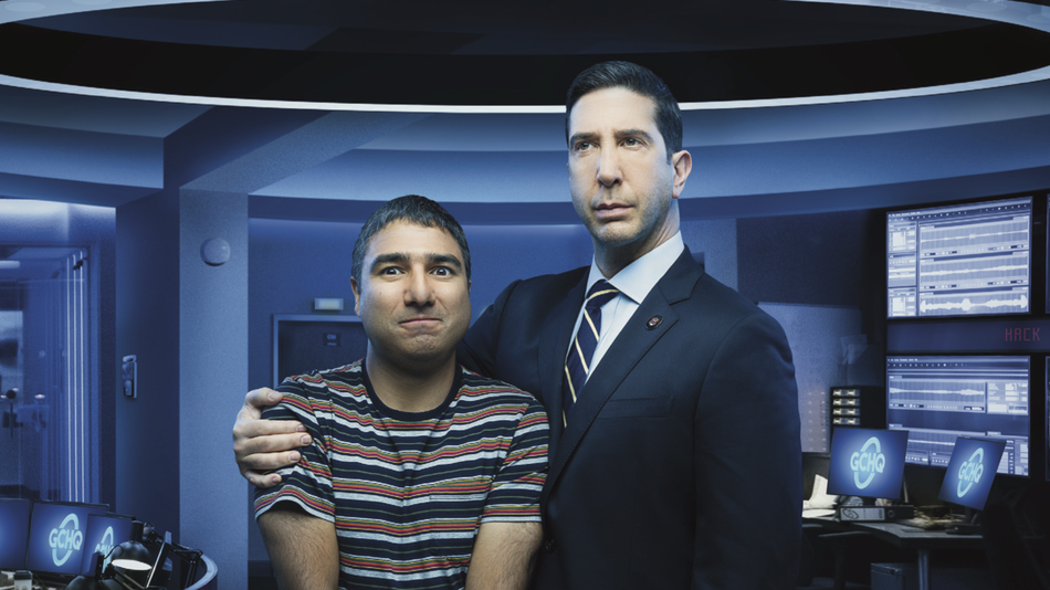 Jerry (David Schwimmer) makes a lot of short jokes at the expense of Joseph (Nick Mohammed). Luckily, Mohammed wrote them.